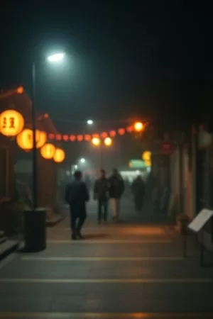 《雾港十三夜》竖版海报：雨夜码头堆叠的集装箱与一盏孤灯