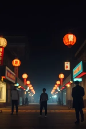 《铁轨尽头的面包房》竖版海报：站台边亮着灯的小厨房