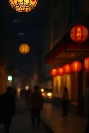 《玻璃城的黄昏》竖版海报：玻璃幕墙反射的橙色落日